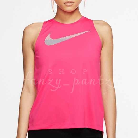 Nike Tops - Nike Dri-fit racerback split back logo tank top